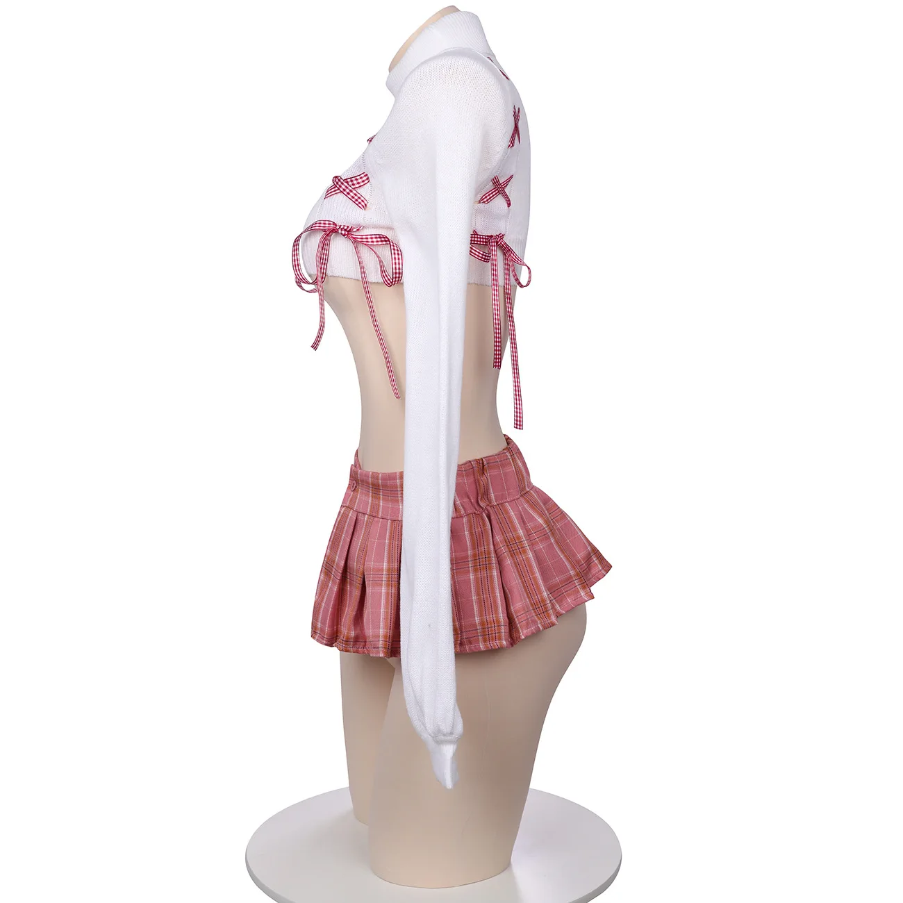 Новое горячее сексуальное платье-свитер с высоким воротником в стиле аниме для девочек, одежда для сна, костюм для студентов, ночная рубашка с открытой спиной, сексуальная пижама для косплея 
Новое горячее сексуальное платье-свитер с высоким воротником в стиле аниме для девочек, одежда для сна, костюм для студентов, ночная рубашка с открытой спиной, сексуальная пижама для косплея