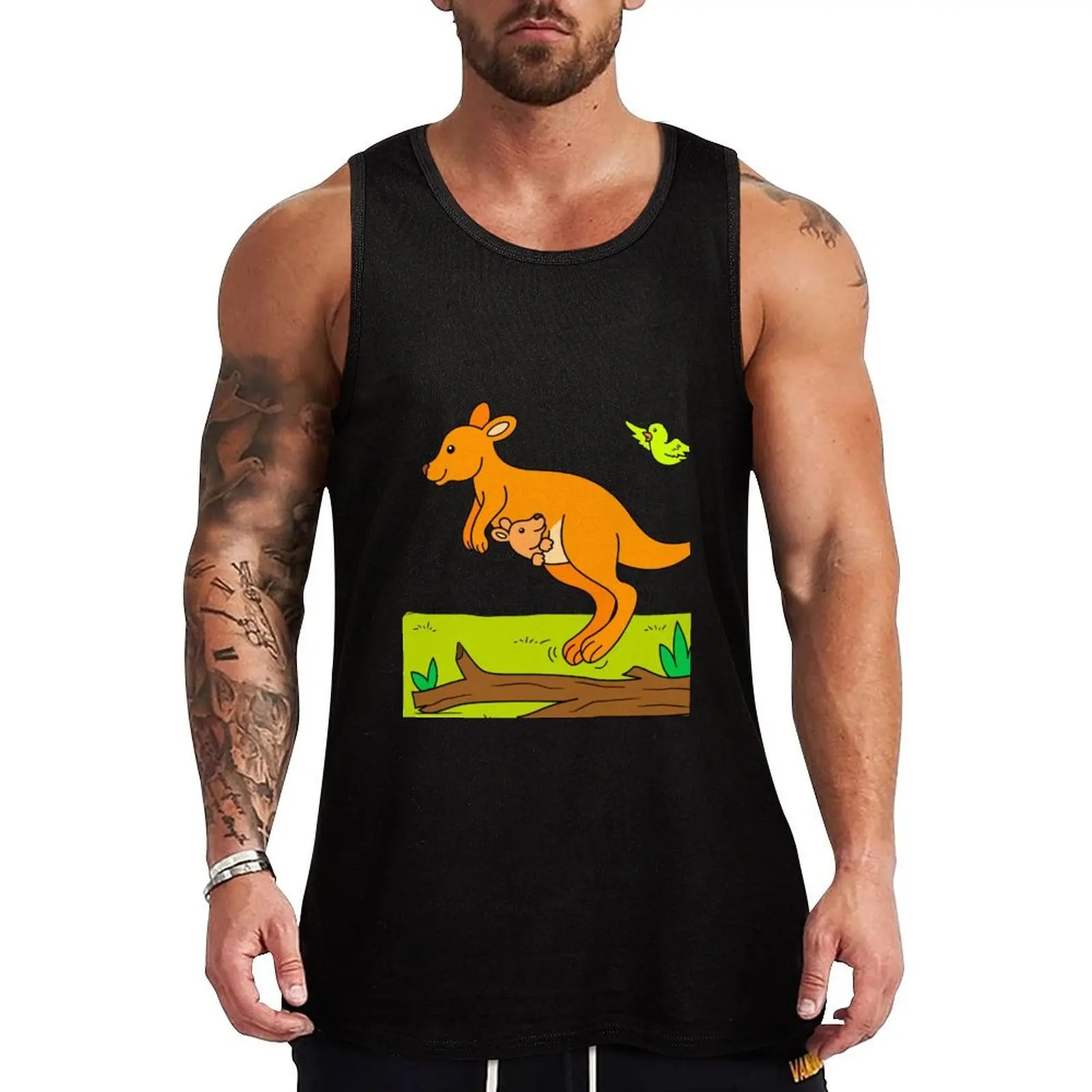 Kangaroo with baby in the bag Tank Top sleeveless gym shirt man fitness cotton t-shirts man male top sleeveless shirt man
Kangaroo with baby in the bag Tank Top sleeveless gym shirt man fitness cotton t-shirts man male top sleeveless shirt man