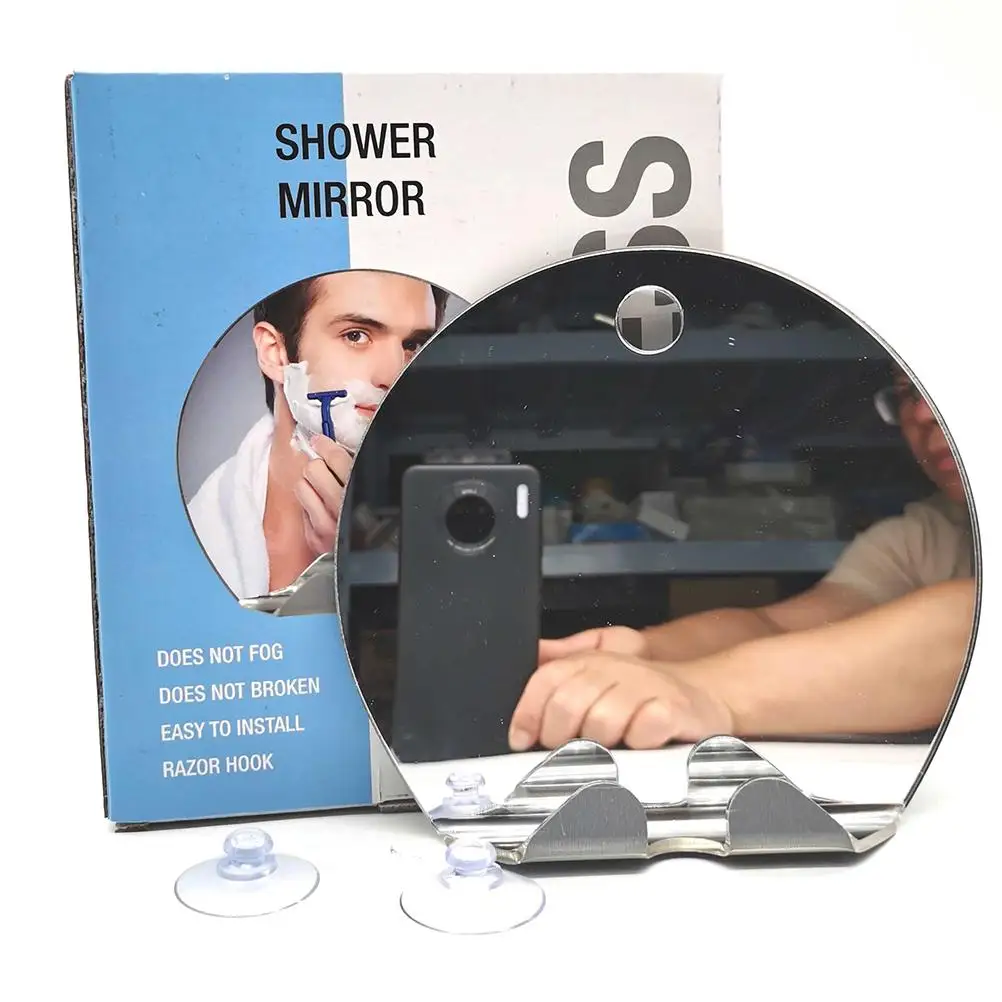 Bathroom Mirror Portable Acrylic Unbreakable Travel Pocket Shower Mirrors Suction Cup Design For Makeup
Bathroom Mirror Portable Acrylic Unbreakable Travel Pocket Shower Mirrors Suction Cup Design For Makeup