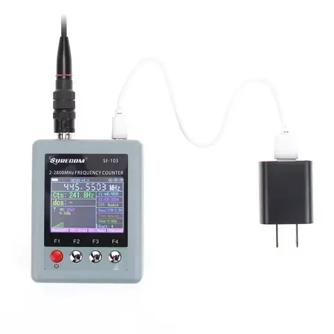 SURECOM SF-103 Walkie Talkie Frequency Meter 2MHz-2800MHz CTCSS/DCS portable Frequency Counter Field Strength Tester for DMR