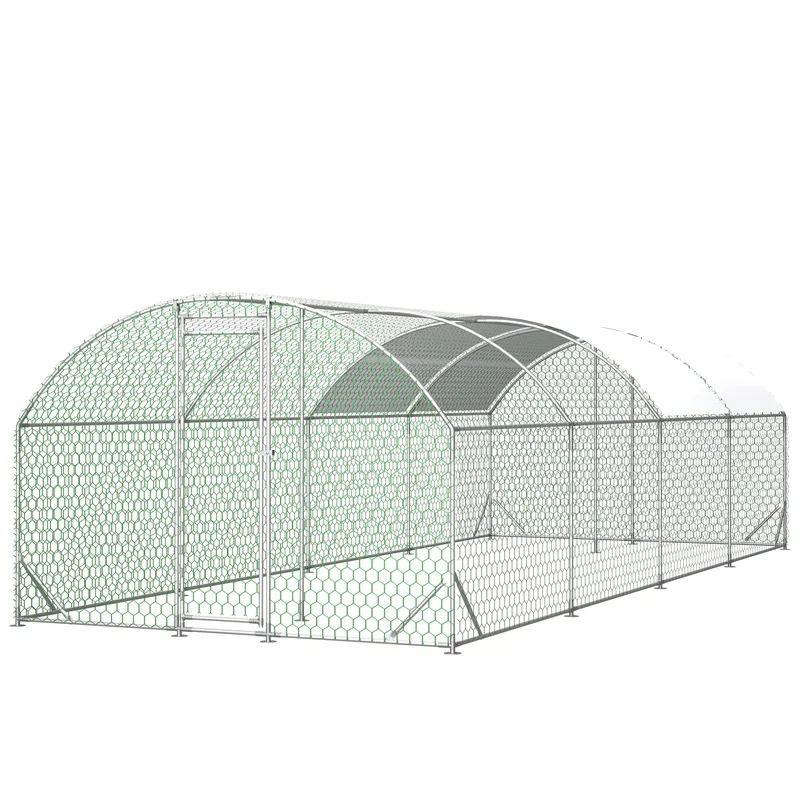 Large Walk-in Metal Chicken Coop with Waterproof Roof, Outdoor Poultry Run for Chickens Ducks Rabbits, Easy Assembly and Cleaning
Large Walk-in Metal Chicken Coop with Waterproof Roof, Outdoor Poultry Run for Chickens Ducks Rabbits, Easy Assembly and Cleaning