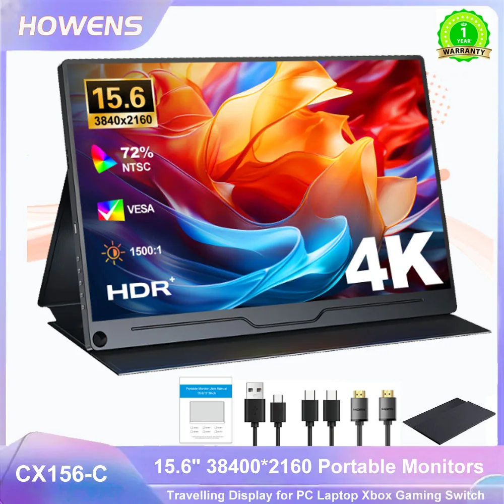 Портативный монитор 4K 15,6 дюйма, 3840x2160, расширенный дисплей, IPS LCD панель, подставка с отверстием для стилуса, VESA, Type-C, Mini HDMI, мобильный дисплей, 300 нит/м²
Портативный монитор 4K 15,6 дюйма, 3840x2160, расширенный дисплей, IPS LCD панель, подставка с отверстием для стилуса, VESA, Type-C, Mini HDMI, мобильный дисплей, 300 нит/м²