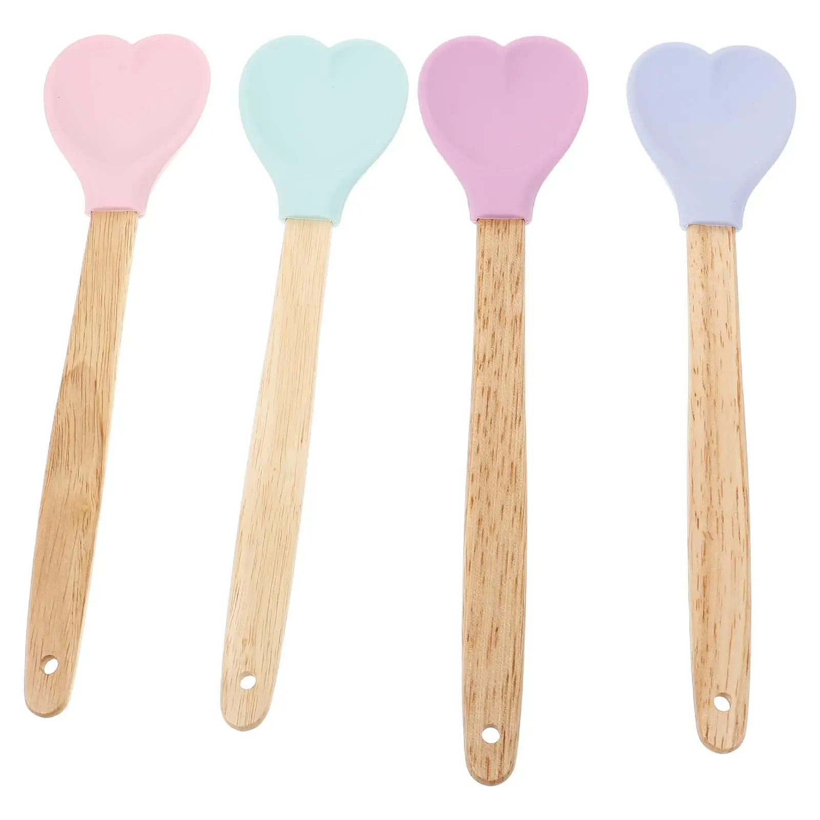 4 Pcs Heart Shaped Silicone Stirring Wood H le Kitchen Gadgets Cooking Tools Blue Purple Green Pink Silicone Spoons Salad Spoon
4 Pcs Heart Shaped Silicone Stirring Wood H le Kitchen Gadgets Cooking Tools Blue Purple Green Pink Silicone Spoons Salad Spoon