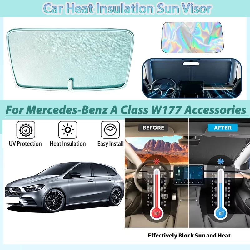 For Mercedes-Benz A Class W177 Accessories 2018 - 2026 180 Front Window Sunshade Heat Insulation Proof Sun Protection UV Parts
For Mercedes-Benz A Class W177 Accessories 2018 - 2026 180 Front Window Sunshade Heat Insulation Proof Sun Protection UV Parts
