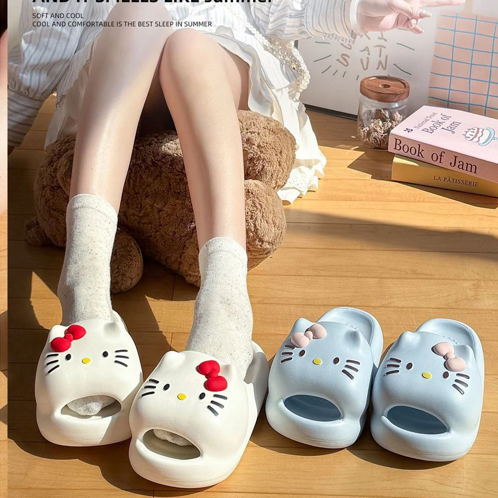 Anime Women's Hello Kitty Cool Slippers 3D Cartoon Sanrio Eva Non-Slip Open Toe Slides Fashion Girl Summer Home Bathroom Shoes
Anime Women's Hello Kitty Cool Slippers 3D Cartoon Sanrio Eva Non-Slip Open Toe Slides Fashion Girl Summer Home Bathroom Shoes
