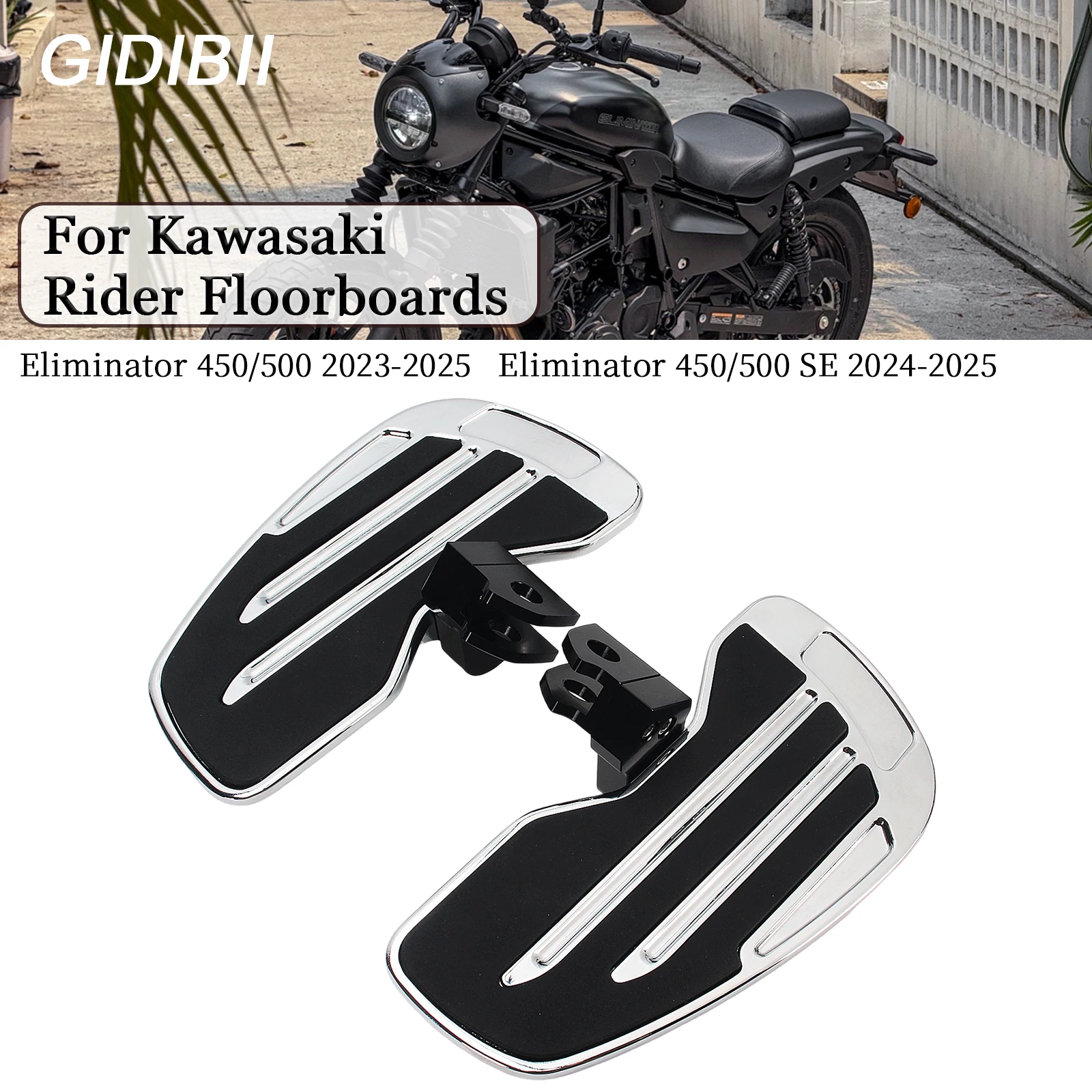 Motorcycle Wide Footpegs Rider Footboards For Kawasaki Eliminator 500 2023-2025 Eliminator 500 SE 2024-2025 Front Floorboards
Motorcycle Wide Footpegs Rider Footboards For Kawasaki Eliminator 500 2023-2025 Eliminator 500 SE 2024-2025 Front Floorboards
