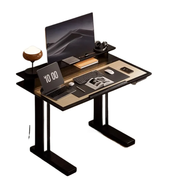Solid wood electric lifting table household bedroom e-sports table office computer table shelf workbench
Solid wood electric lifting table household bedroom e-sports table office computer table shelf workbench