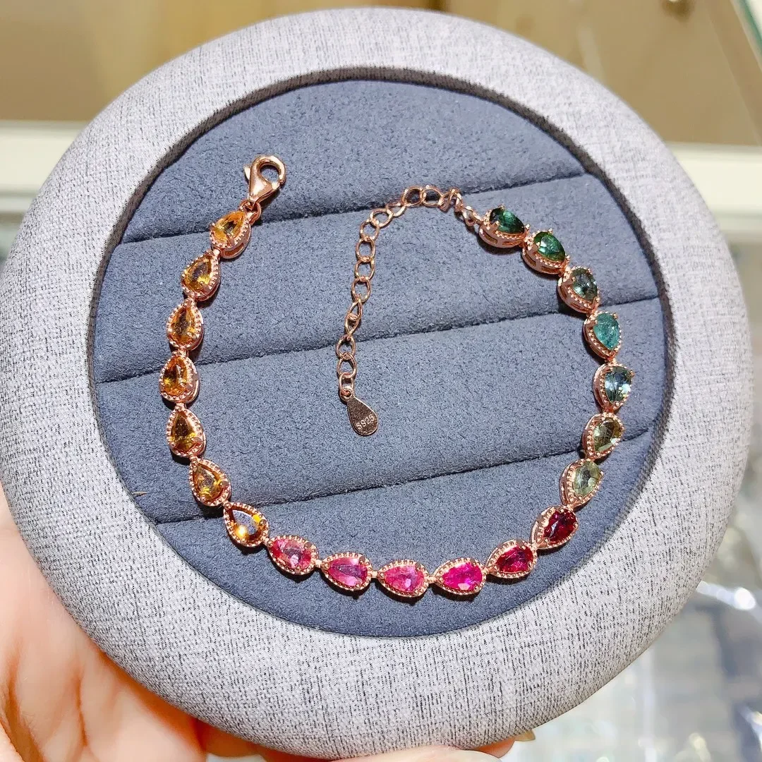 925 sterling silver bracelet pure natural Tourmaline stone bracelet exquisite fashion women's jewelry exquisite luxury jewelry
925 sterling silver bracelet pure natural Tourmaline stone bracelet exquisite fashion women's jewelry exquisite luxury jewelry