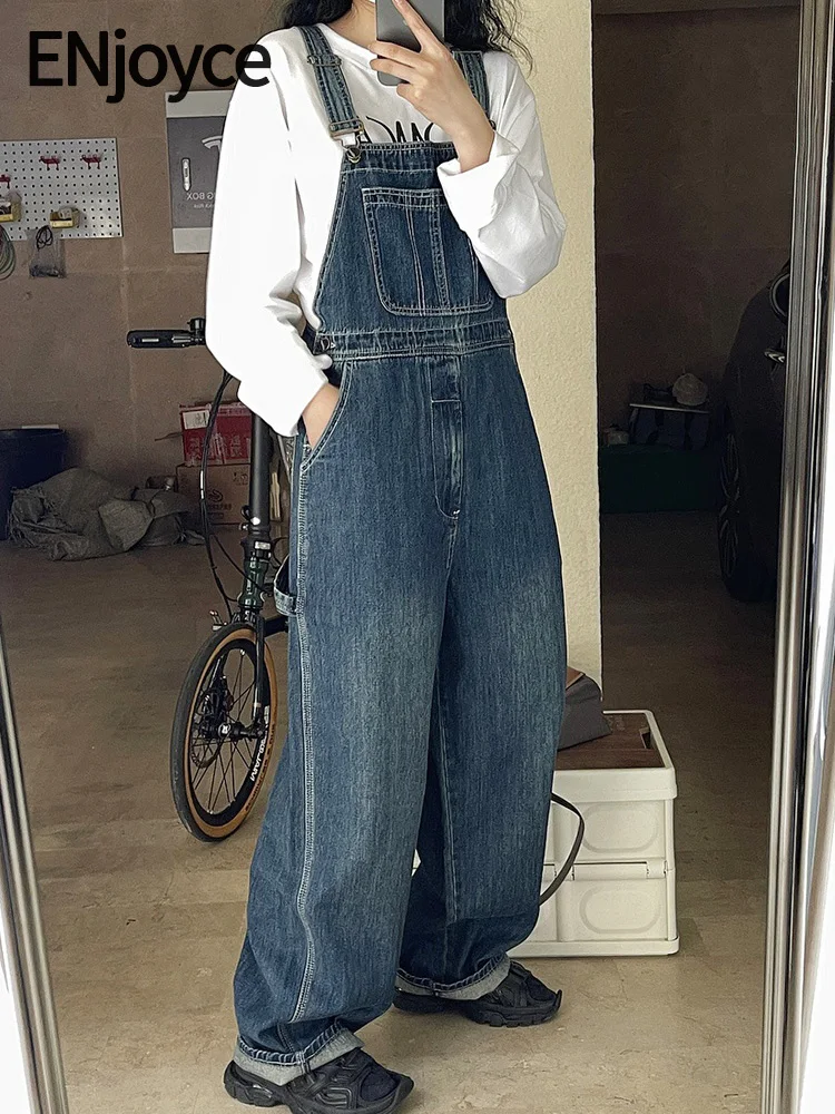 2024 Spring Fall Women Vintage Denim Strap Jumpsuits Rompers y2k Streetwear Overalls Korean Fashion Loose Suspender Trousers
2024 Spring Fall Women Vintage Denim Strap Jumpsuits Rompers y2k Streetwear Overalls Korean Fashion Loose Suspender Trousers