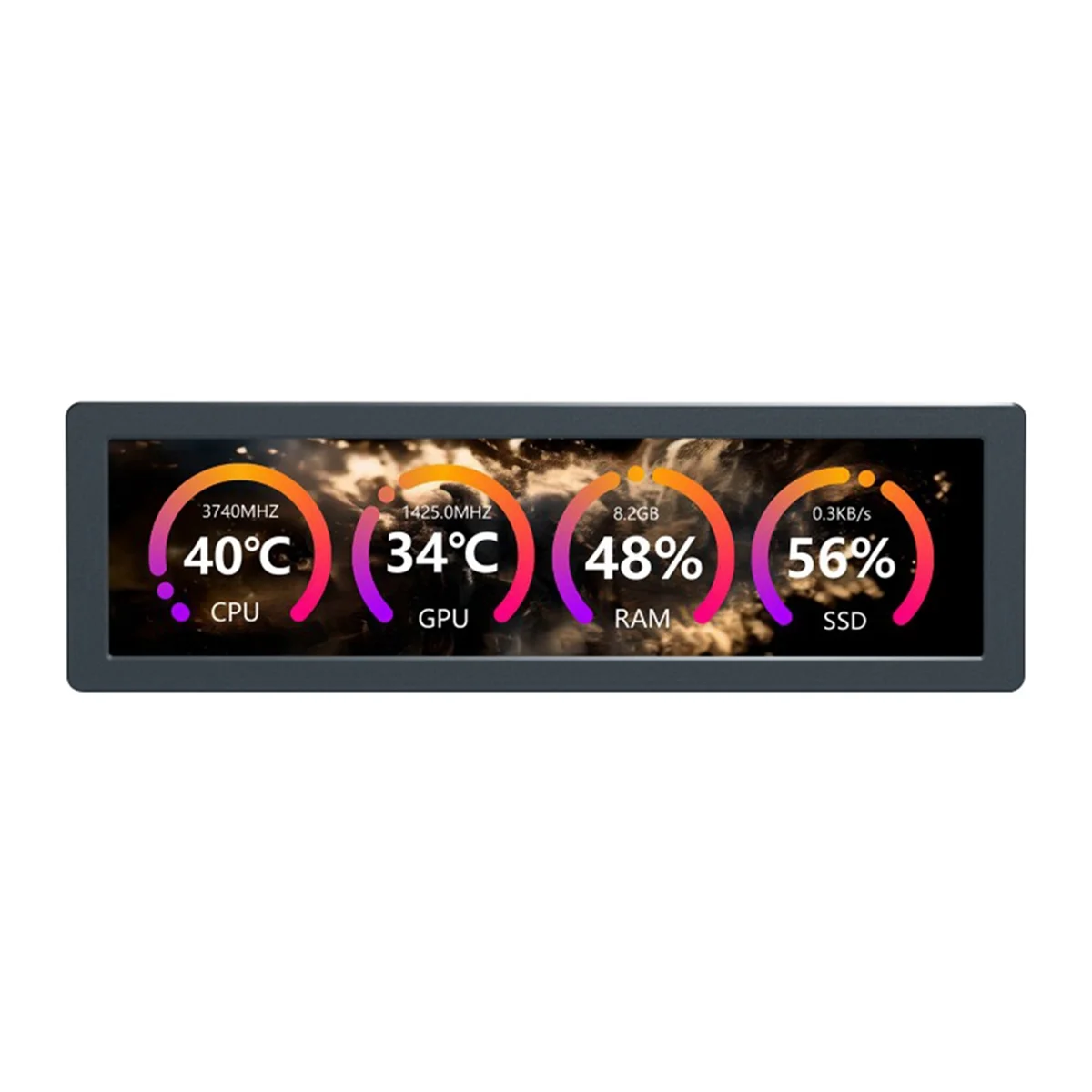 8.8 Inch USB Monitor 1920x480 PC Case Secondary Screen Desktop RGB Ambient Screen,IPS Panel, Type-C Interface Space Gray
8.8 Inch USB Monitor 1920x480 PC Case Secondary Screen Desktop RGB Ambient Screen,IPS Panel, Type-C Interface Space Gray