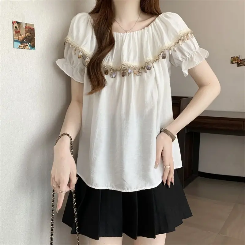 one shoulder ruffle edge short sleeves shirt for women summer artistic style retro temperament top Fashion Women Clothing
one shoulder ruffle edge short sleeves shirt for women summer artistic style retro temperament top Fashion Women Clothing