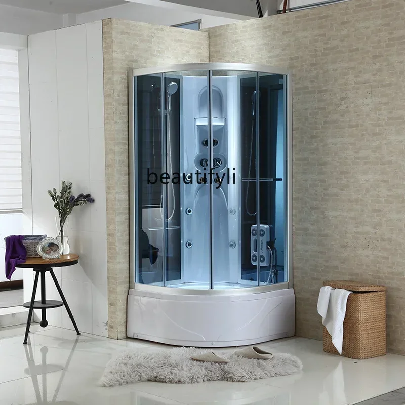 AY17 Shower room Integrated closed bathroom Tempered glass arc fan steam bath room
AY17 Shower room Integrated closed bathroom Tempered glass arc fan steam bath room