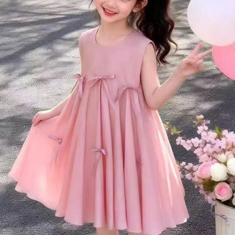 New Summer Girls Student Dress Kids Tulle Skirt Bowknot Princess Party Gown for Little Girls Older Kids Casual
New Summer Girls Student Dress Kids Tulle Skirt Bowknot Princess Party Gown for Little Girls Older Kids Casual