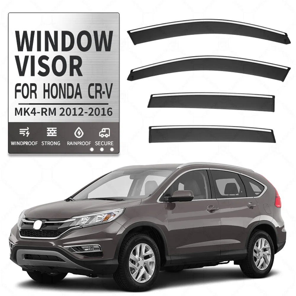Chrome Strips Rain Guards for HONDA CRV 4th Generation 2012-2016 Window Visor Wind Deflectors Door Visor Vent Shades
Chrome Strips Rain Guards for HONDA CRV 4th Generation 2012-2016 Window Visor Wind Deflectors Door Visor Vent Shades