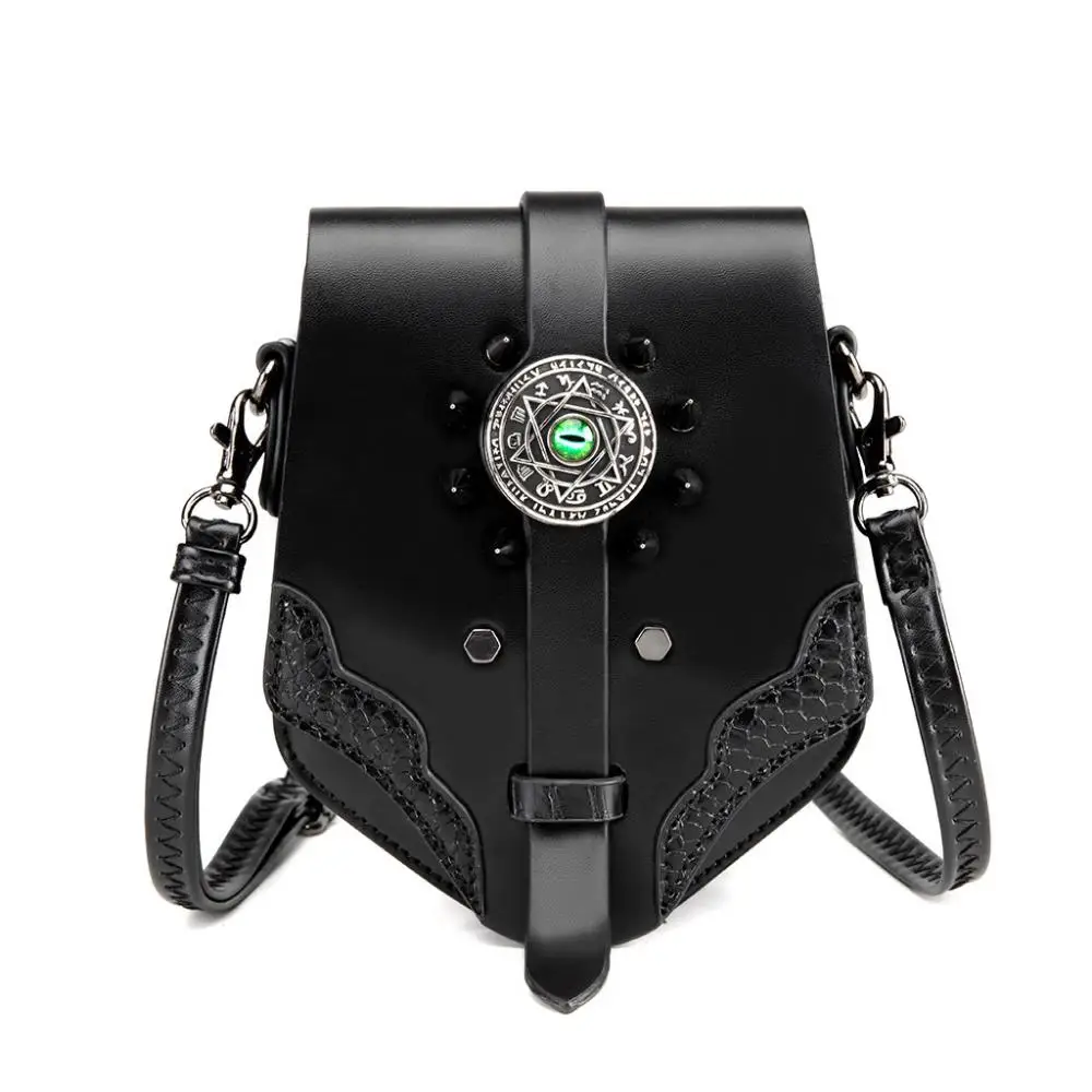 Medieval Industrial Steampunk Retro Rivets Annimal Cat Eye Decoratived Bag PU leather Vintage Gothic Shoulder Purse Punk Y2K
Medieval Industrial Steampunk Retro Rivets Annimal Cat Eye Decoratived Bag PU leather Vintage Gothic Shoulder Purse Punk Y2K