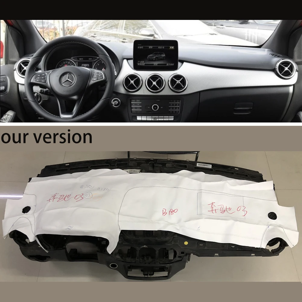 Custom Car Dashboard Cover Wrap in Alcantara for Mercedes Benz B Class 2016-2019 Shade Cushion Pad Carpet Accessories
Custom Car Dashboard Cover Wrap in Alcantara for Mercedes Benz B Class 2016-2019 Shade Cushion Pad Carpet Accessories