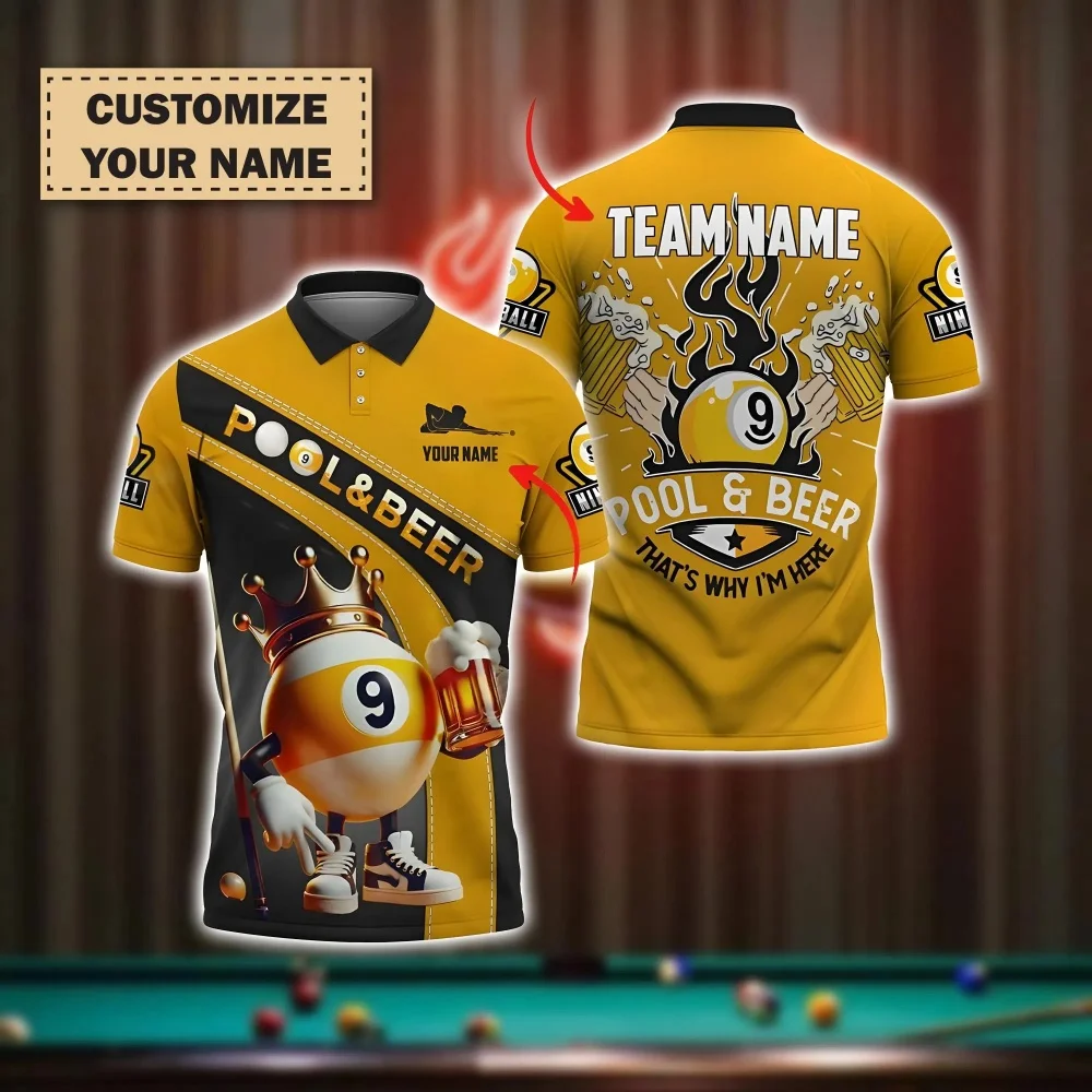 2025 New Billiards Jersey Pattern Polo Shirts For Men Summer Trend Custom Name 3D Printed Sports Polo Shirt Billiard Game Tops
2025 New Billiards Jersey Pattern Polo Shirts For Men Summer Trend Custom Name 3D Printed Sports Polo Shirt Billiard Game Tops