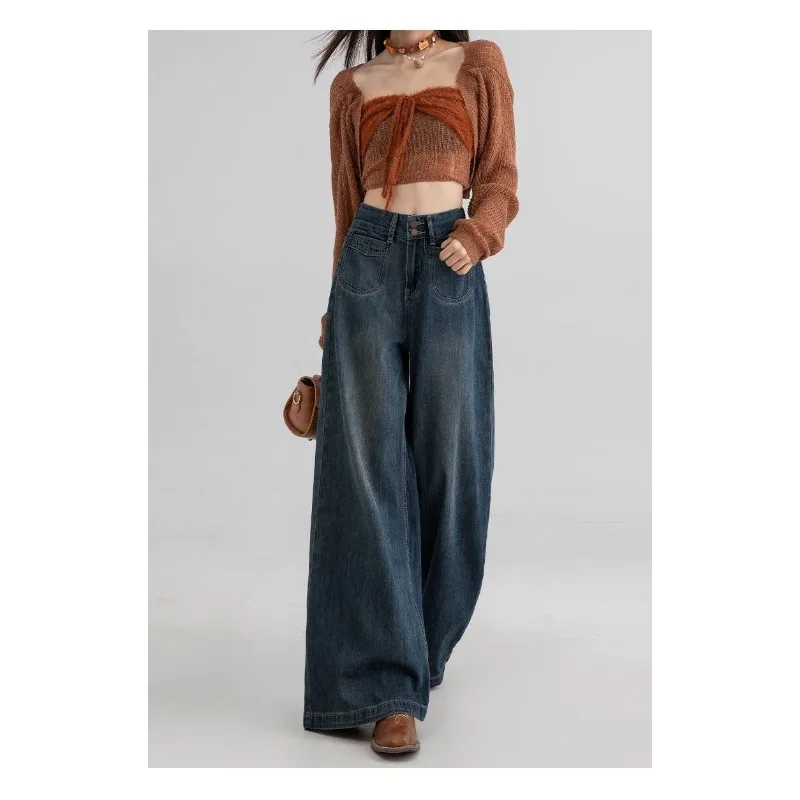 Women Jeans Baggy Pants Y2K Vintage Straight Leg Denim Pants Streetwear Comfy Loose Mid Waist Trousers
Women Jeans Baggy Pants Y2K Vintage Straight Leg Denim Pants Streetwear Comfy Loose Mid Waist Trousers