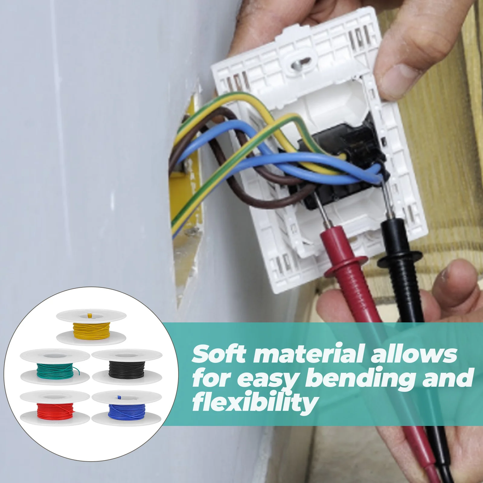 5 Rolls Copper Electrical Wire High Temperature Resistance Silicone Cable Soft Flexible Insulated Wire DIY Home Electrical
5 Rolls Copper Electrical Wire High Temperature Resistance Silicone Cable Soft Flexible Insulated Wire DIY Home Electrical