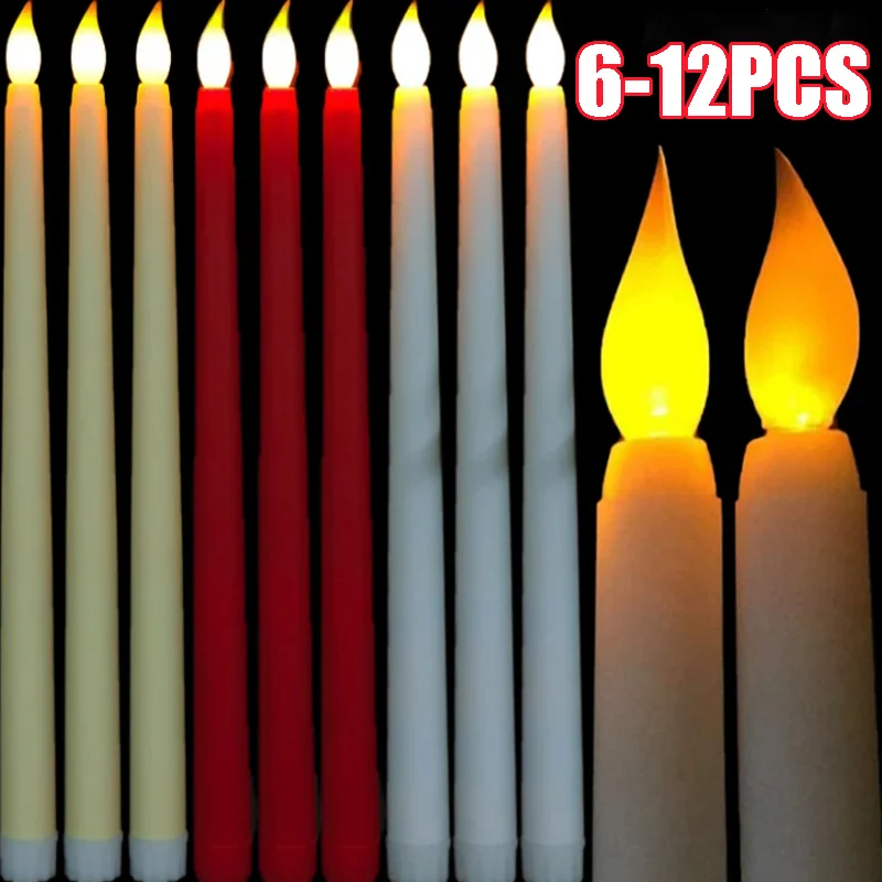 Elegant Flameless Taper Candles LED Flickering Effect with Remote Control for Wedding Restaurant Home Use Operated with Remote
Elegant Flameless Taper Candles LED Flickering Effect with Remote Control for Wedding Restaurant Home Use Operated with Remote
