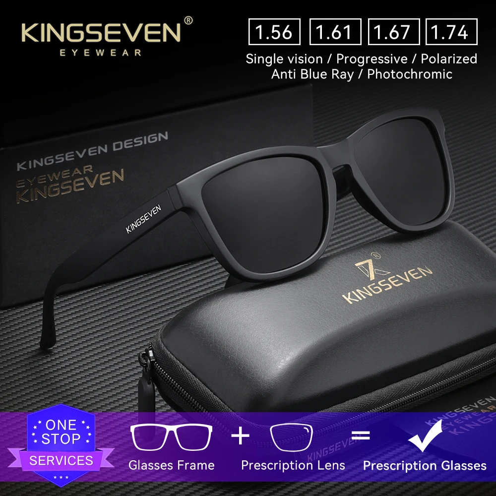 KINGSEVEN модные солнцезащитные очки для близорукости и дальнозоркости, очки с оптическими линзами по рецепту, мужские и женские уличные очки унисекс для вождения
KINGSEVEN модные солнцезащитные очки для близорукости и дальнозоркости, очки с оптическими линзами по рецепту, мужские и женские уличные очки унисекс для вождения