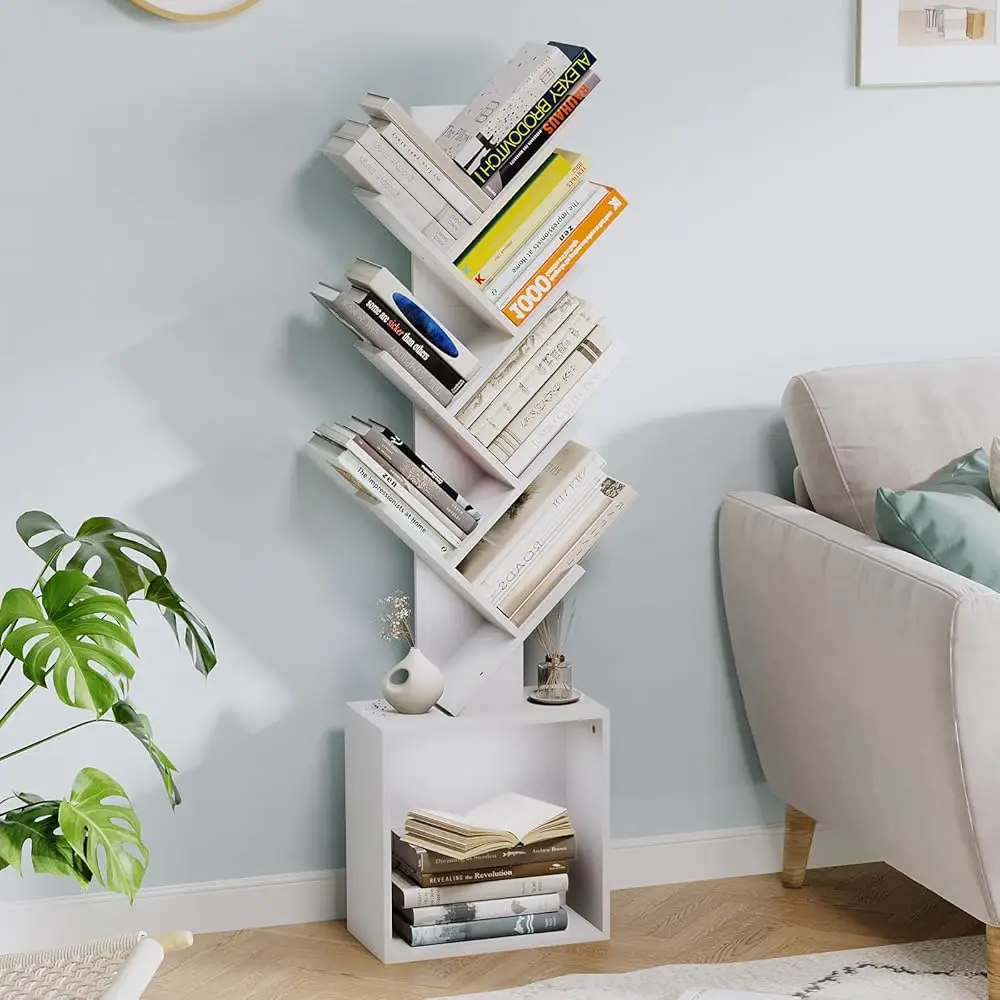 Tree Bookshelf, 6 Tier Floor Standing Bookcase Bookshelves Organizer Modern Small Shelves For Cds/Movies/Books, Utility Book
Tree Bookshelf, 6 Tier Floor Standing Bookcase Bookshelves Organizer Modern Small Shelves For Cds/Movies/Books, Utility Book