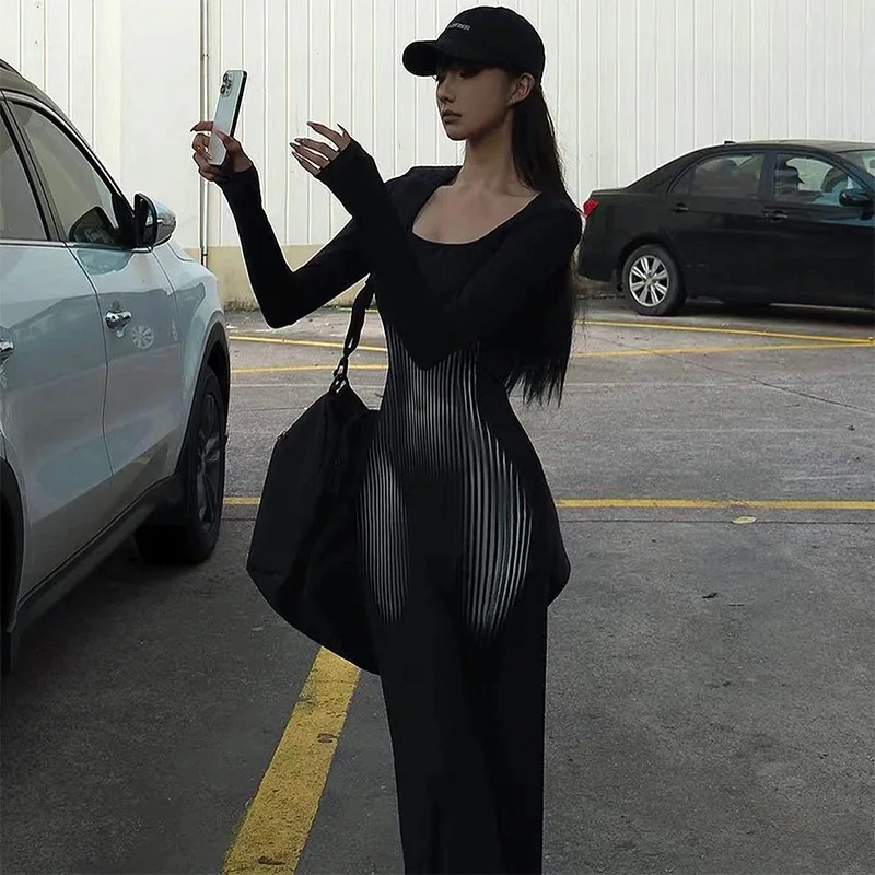 High-Waisted Square-Neck Pullover Long-Sleeved Fishtail Dress Full-Skirted Elegant New Style Women's Evening Gown
High-Waisted Square-Neck Pullover Long-Sleeved Fishtail Dress Full-Skirted Elegant New Style Women's Evening Gown