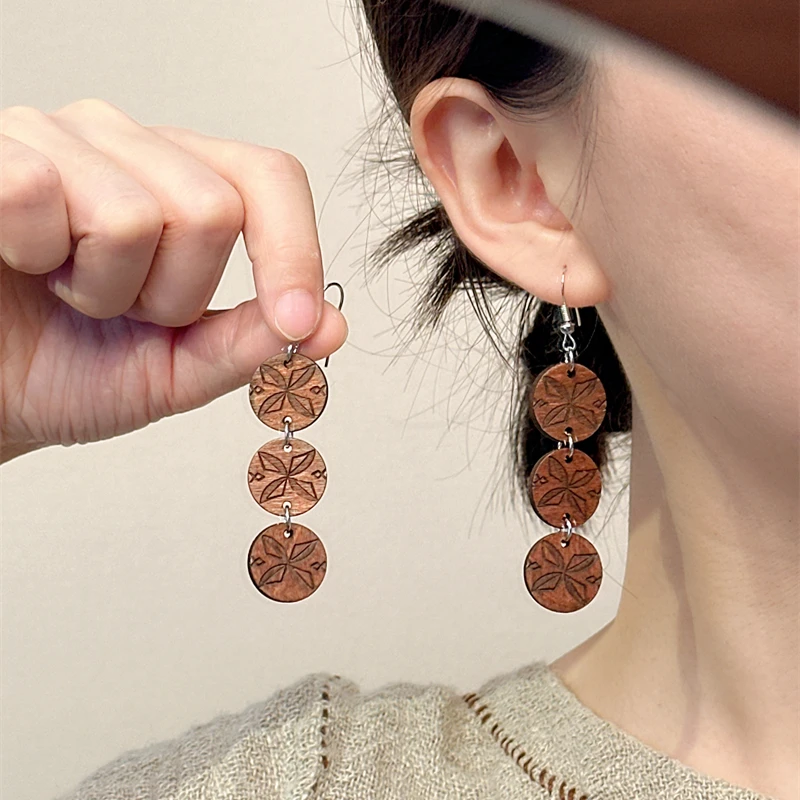 SHXIHypoallergenic 925 Silver Boho Earrings | Zen Wooden Dangle | Neo-Chinese Ethnic Drop 2025
SHXIHypoallergenic 925 Silver Boho Earrings | Zen Wooden Dangle | Neo-Chinese Ethnic Drop 2025