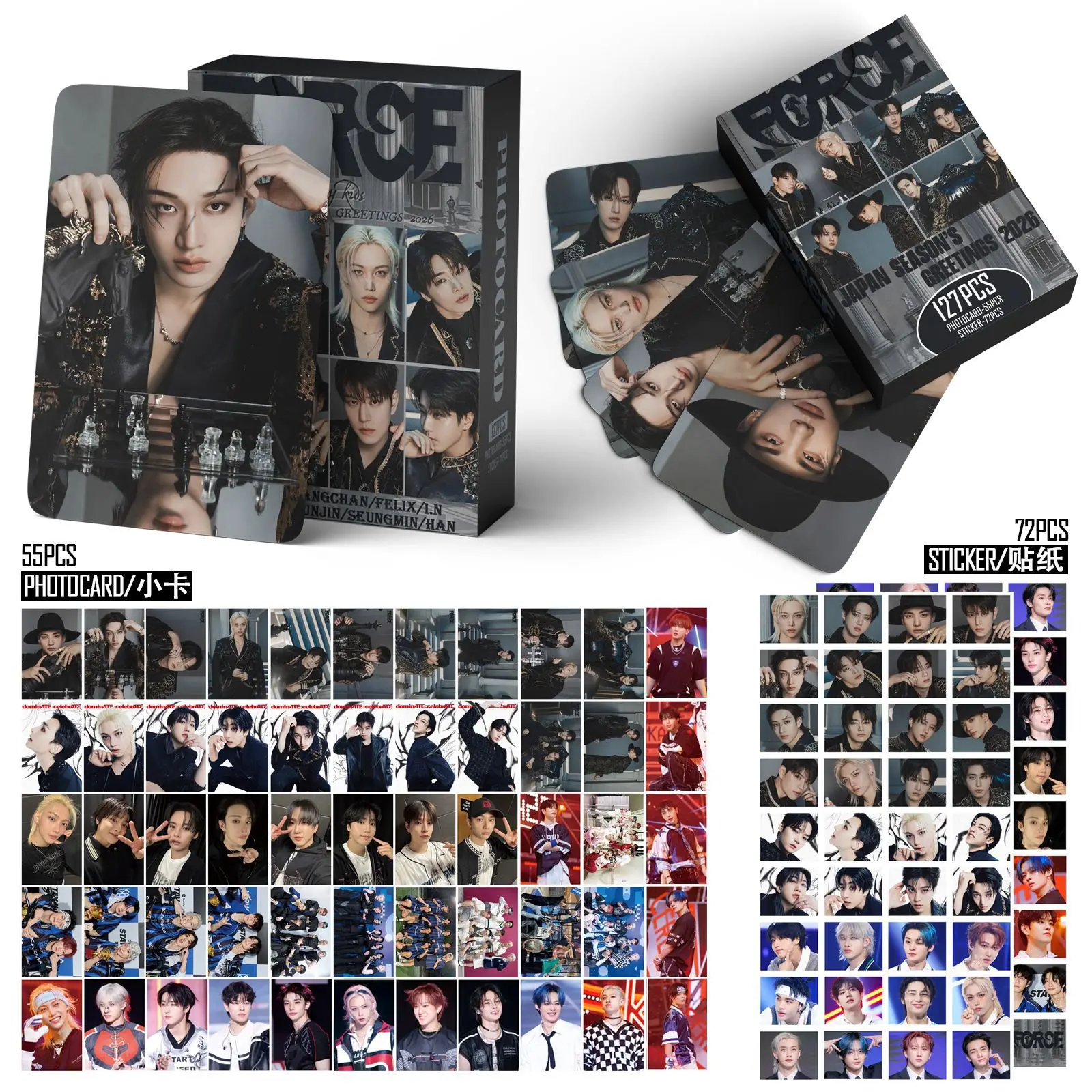 127 шт. новые Kpop FORCE SEASON'S GREETINGS 2026 фотокарта наклейки для фотокарточек Merch Lomo набор карт для фанатов коллекционные карты подарок 
127 шт. новые Kpop FORCE SEASON'S GREETINGS 2026 фотокарта наклейки для фотокарточек Merch Lomo набор карт для фанатов коллекционные карты подарок