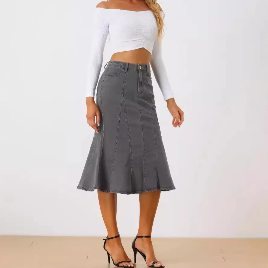 Elastic and Elegant Slimming Denim Half Body Fishtail Skirt.New Fashionable Washed Hip Wrap Skirt for Women in Spring and Autumn
Elastic and Elegant Slimming Denim Half Body Fishtail Skirt.New Fashionable Washed Hip Wrap Skirt for Women in Spring and Autumn