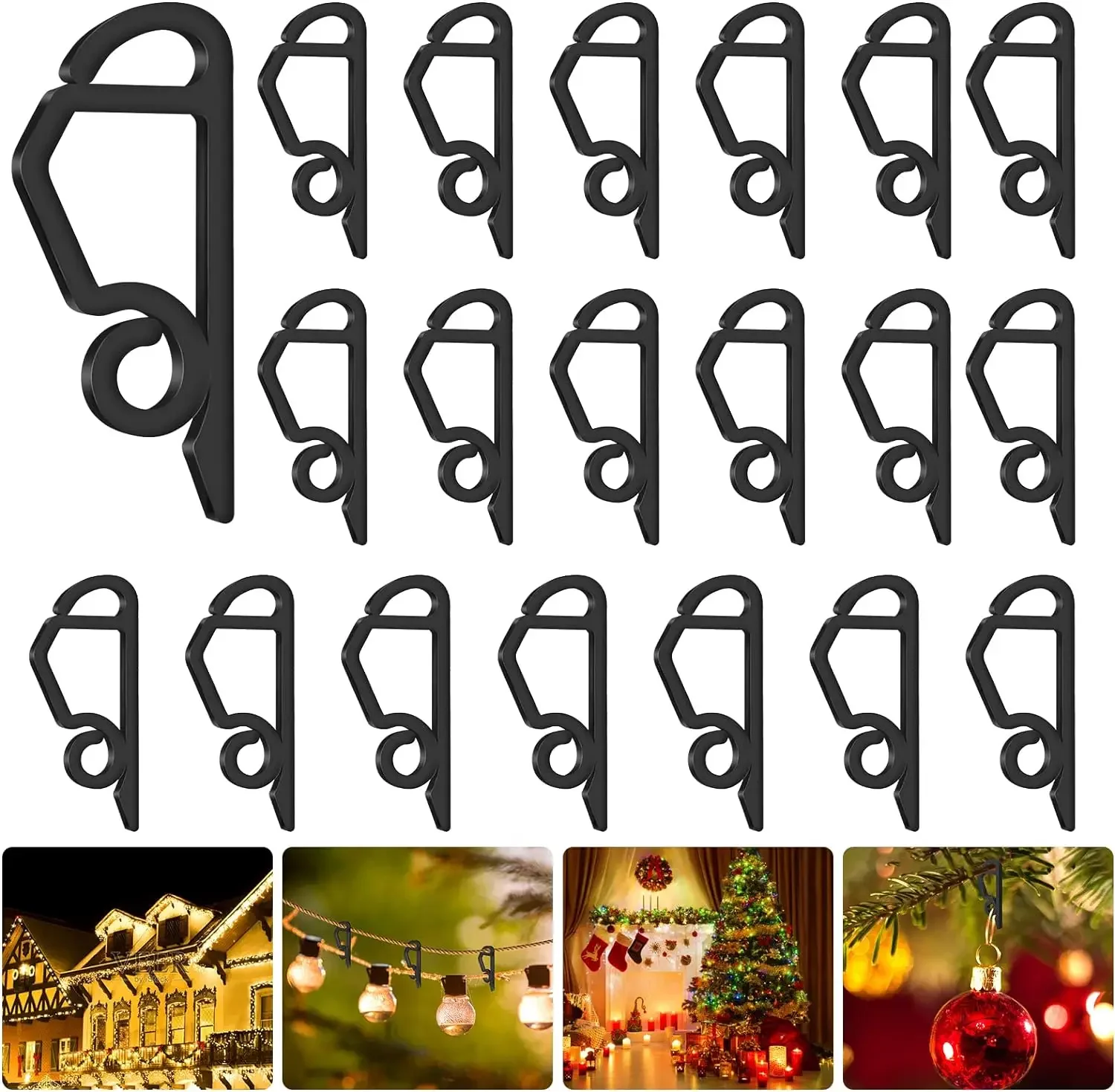 20pcs Gutter Hooks Plastic Gutter Clips Holiday Hanging Clips for Christmas Decoration Cluster Lights Icicle Multi-Purpose Hooks
20pcs Gutter Hooks Plastic Gutter Clips Holiday Hanging Clips for Christmas Decoration Cluster Lights Icicle Multi-Purpose Hooks