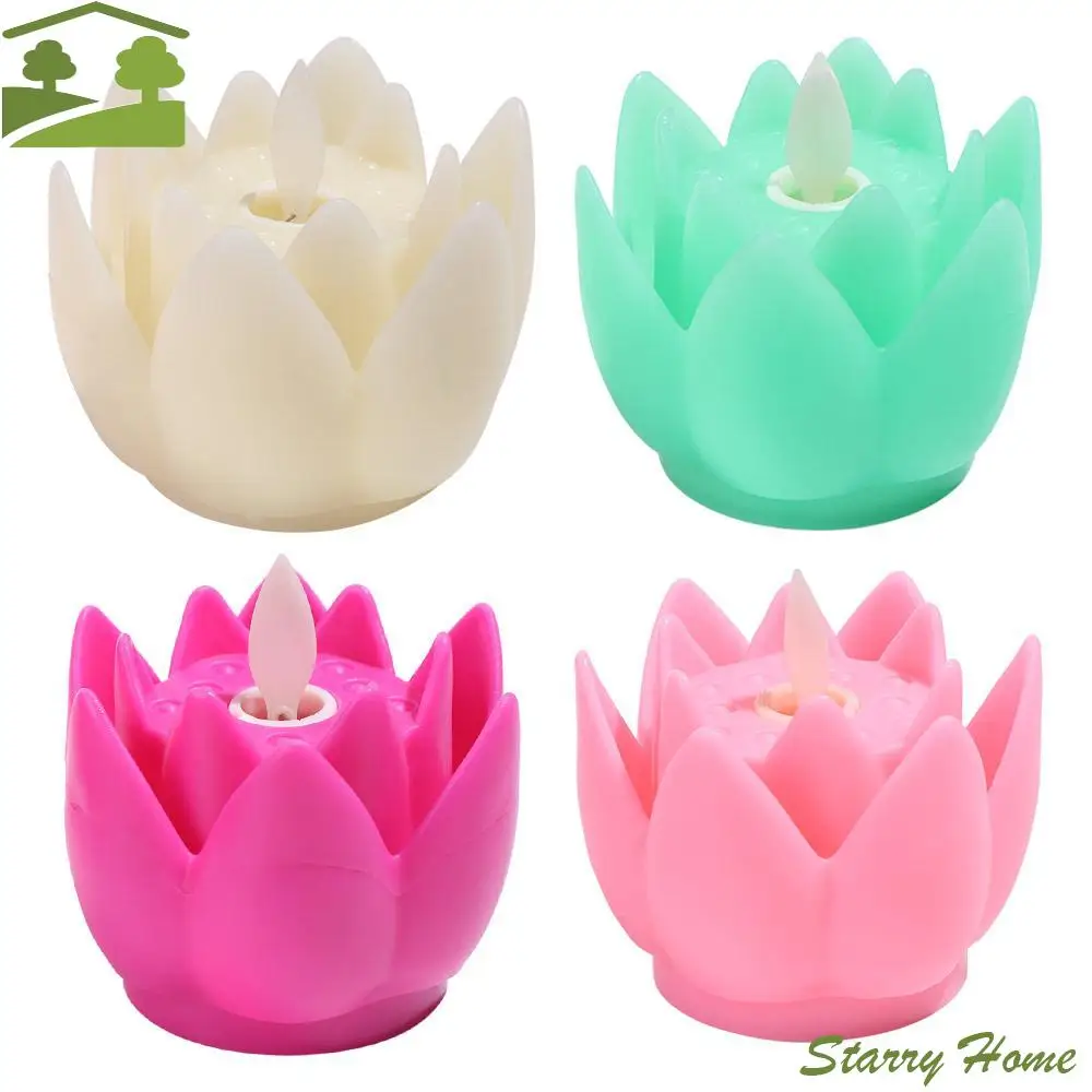 Indoor Outdoor Lighting Plastic Lotus Lamp Colorful Flickering LED Night Light Exquisite Creative Desktop Lamp Temple
Indoor Outdoor Lighting Plastic Lotus Lamp Colorful Flickering LED Night Light Exquisite Creative Desktop Lamp Temple