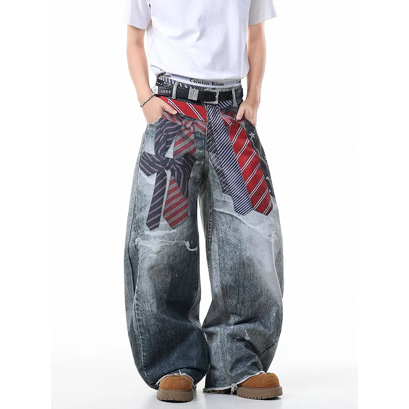 Man's Blue Jeans Y2k Gyaru Punk Oversize 3D Print Denim Pants Vintage Hiphop Grunge Baggy Denim Trousers Alternative Clothes
Man's Blue Jeans Y2k Gyaru Punk Oversize 3D Print Denim Pants Vintage Hiphop Grunge Baggy Denim Trousers Alternative Clothes