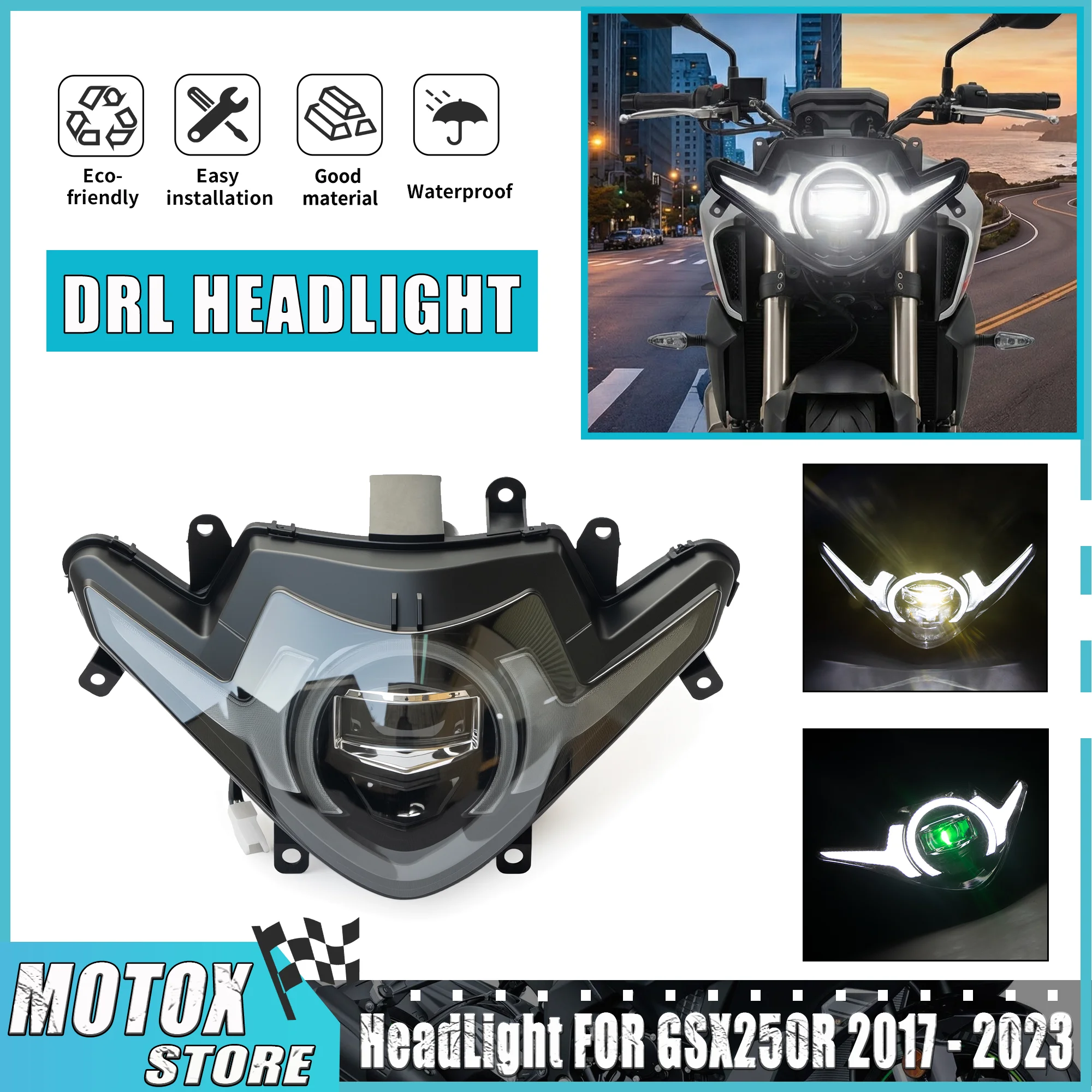 Фара для мотоцикла Suzuki GSXR250 2017-2025, светодиодная фара в сборе для GSX 250R, GSXR 250 2024 2023 2022 2021
Фара для мотоцикла Suzuki GSXR250 2017-2025, светодиодная фара в сборе для GSX 250R, GSXR 250 2024 2023 2022 2021