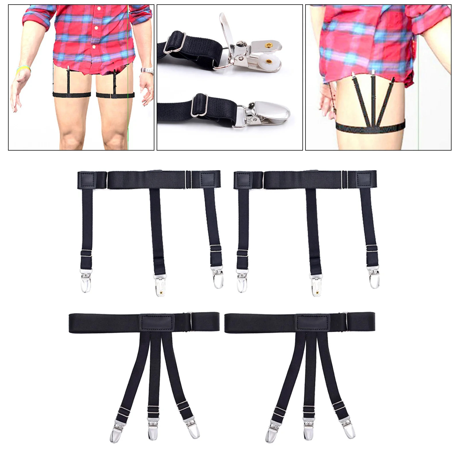 2Pcs Mens Shirt Stays Leg Suspender Thigh Garters Adjustable Elastic Garters Law Enforcement Shirts Business Shirt Keeps
2Pcs Mens Shirt Stays Leg Suspender Thigh Garters Adjustable Elastic Garters Law Enforcement Shirts Business Shirt Keeps