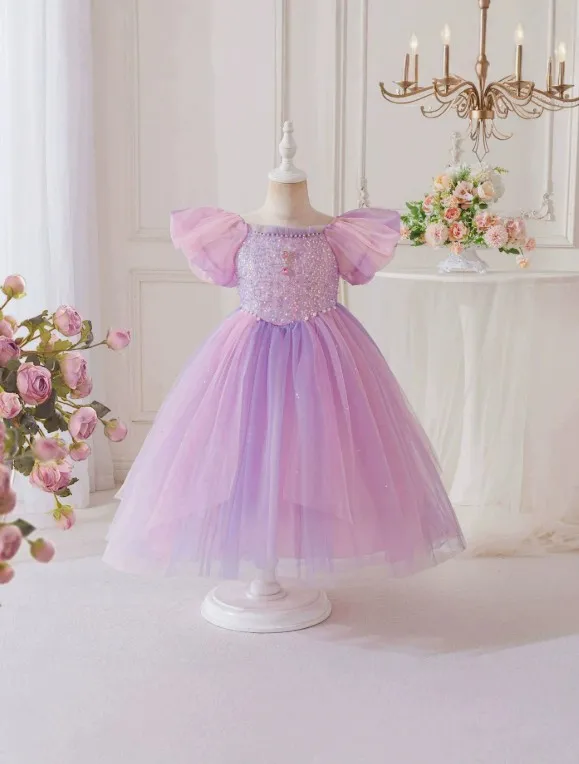 2026 New Baby Summer Girls Sequined Mesh Purple Dress, Princess Kids Sweet Fashion Party Dress 4-7 T
2026 New Baby Summer Girls Sequined Mesh Purple Dress, Princess Kids Sweet Fashion Party Dress 4-7 T