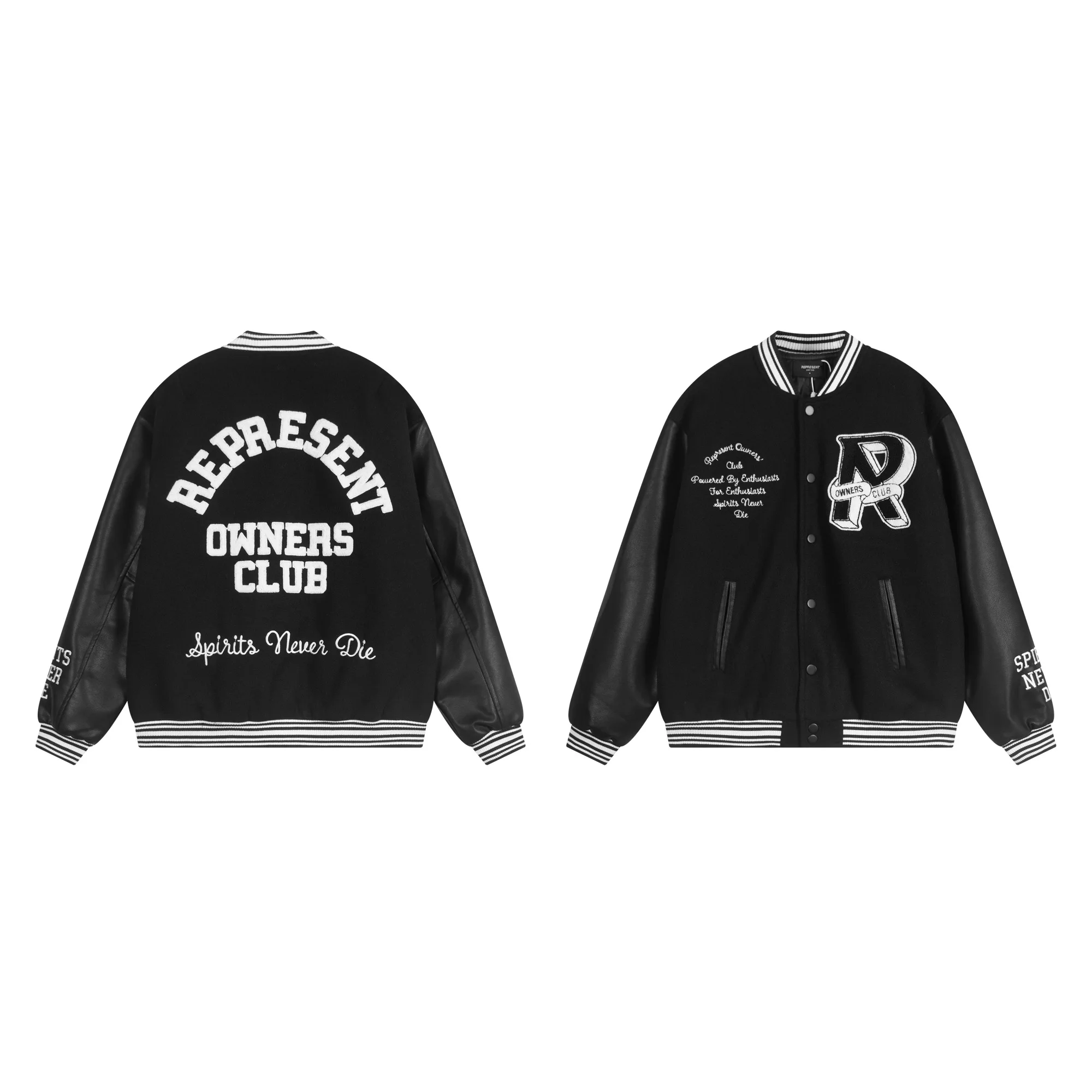 Loose ort Baseball Jaet Motorcycle Leather Coat ex High Street Sle Five Sve Long Length PU Material Deformable
Loose ort Baseball Jaet Motorcycle Leather Coat ex High Street Sle Five Sve Long Length PU Material Deformable