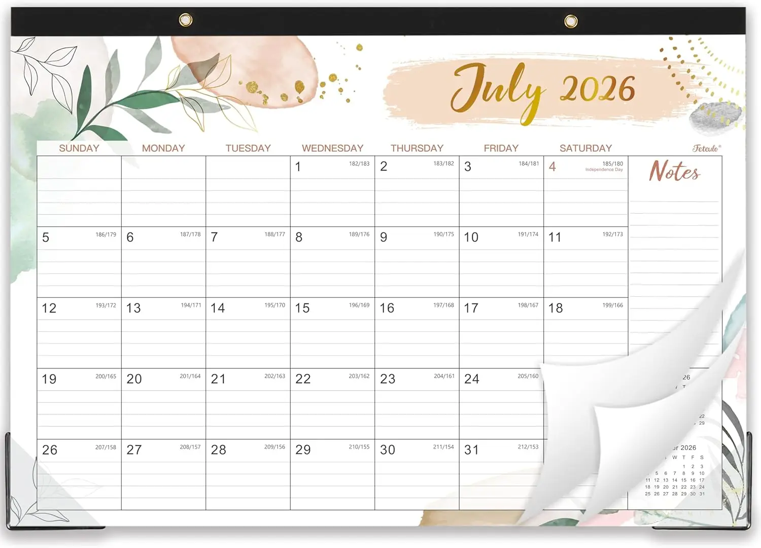 2026-2027 Desk Calendar 18-Month July 2026-Dec 2027, 17"x12", Large Ruled Blocks, Thick Paper, Notes
2026-2027 Desk Calendar 18-Month July 2026-Dec 2027, 17"x12", Large Ruled Blocks, Thick Paper, Notes