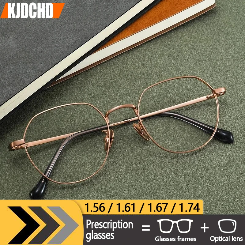 KJDCHD Retro Round Pure Titanium Eyeglass Custom RX Ultra Light Optical Prescription Unisex Fashion Eyewear Glasses Men Women
KJDCHD Retro Round Pure Titanium Eyeglass Custom RX Ultra Light Optical Prescription Unisex Fashion Eyewear Glasses Men Women