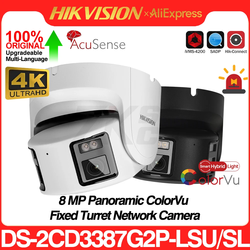 Hikvision DS-2CD3387G2P-LSU/SL 8MP 4K Acusense ColorVu Панорамная IP-камера Двойной объектив Стробоскоп Звуковая сигнализация 2-сторонняя аудиосвязь POE
Hikvision DS-2CD3387G2P-LSU/SL 8MP 4K Acusense ColorVu Панорамная IP-камера Двойной объектив Стробоскоп Звуковая сигнализация 2-сторонняя аудиосвязь POE