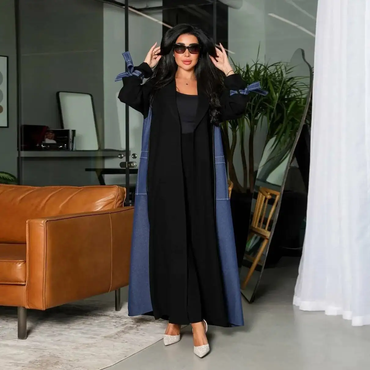 Mq168 Muslim Fashion Dubai Cardigan Robe Women's Imitation Cowboy Robe Long Dress Robe Abaya Ramadan Dubai Luxury Islam Elegant
Mq168 Muslim Fashion Dubai Cardigan Robe Women's Imitation Cowboy Robe Long Dress Robe Abaya Ramadan Dubai Luxury Islam Elegant