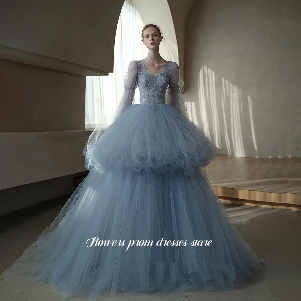Flowers A Line Prom Dress Puffy Evening Dress Long Sleeve فساتين مناسبة رسمية Lace Party Dress for Women vestidos de fiesta
Flowers A Line Prom Dress Puffy Evening Dress Long Sleeve فساتين مناسبة رسمية Lace Party Dress for Women vestidos de fiesta
