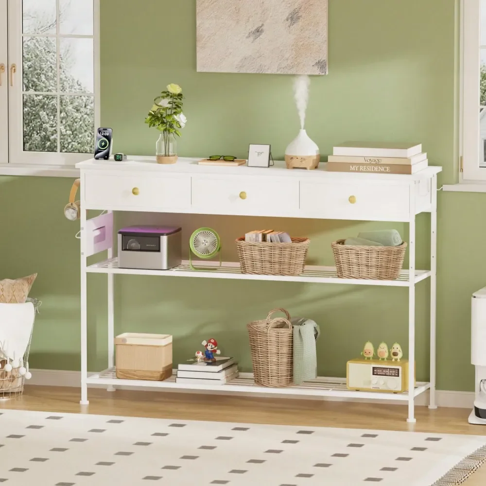 Console Table With 3 Drawers, Shelf For Entrance, Corridor, Living Room, Kitchen, Fireplace 120x30x81cm
Console Table With 3 Drawers, Shelf For Entrance, Corridor, Living Room, Kitchen, Fireplace 120x30x81cm