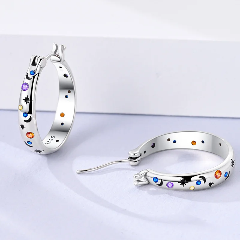 New 925 Sterling Silver Earrings Brilliant Starry Sky Earrings DIY Women Exquisite Birthday Anniversary Jewelry Gifts
New 925 Sterling Silver Earrings Brilliant Starry Sky Earrings DIY Women Exquisite Birthday Anniversary Jewelry Gifts
