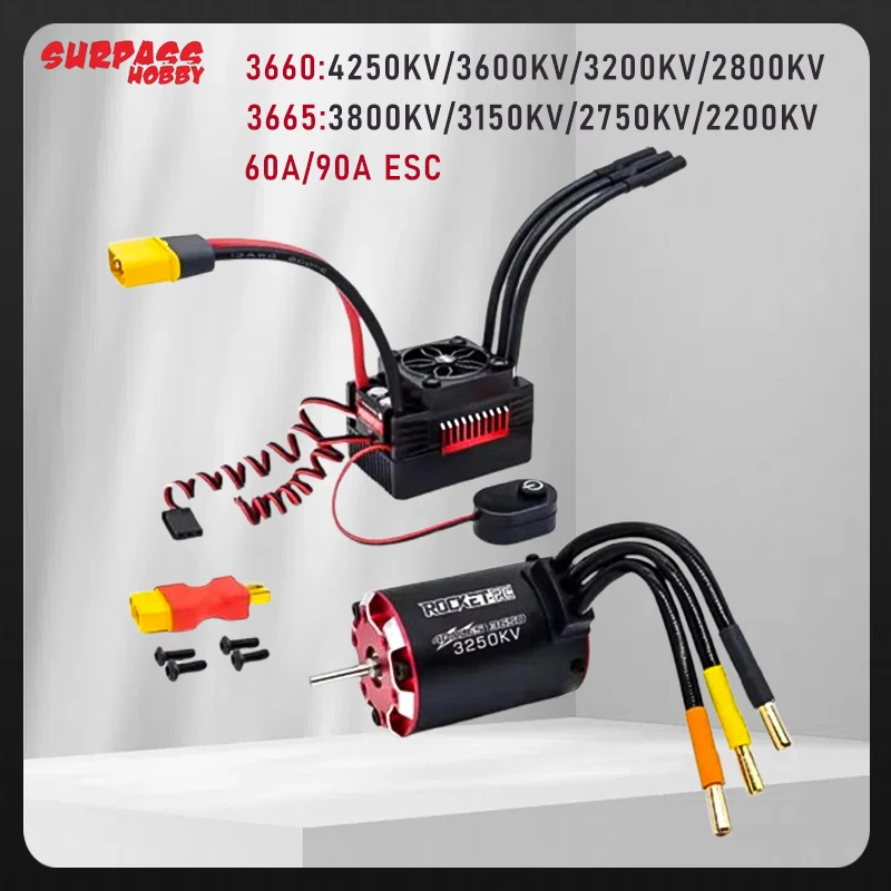 SURPASS HOBBY ROCKET-V2 3660 3665 4-полюсный бесщеточный двигатель и комбинированный ESC 60A 90A для 1/8 1/10 Tamiya Traxxas RC Racing
SURPASS HOBBY ROCKET-V2 3660 3665 4-полюсный бесщеточный двигатель и комбинированный ESC 60A 90A для 1/8 1/10 Tamiya Traxxas RC Racing