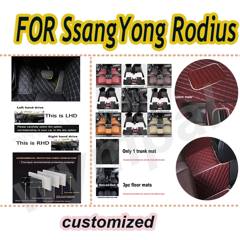 Роскошные автомобильные коврики для SsangYong Rodius Turismo Korando Turismo MK2 2012 ~ 2019 г., противогрязевая накладка
Роскошные автомобильные коврики для SsangYong Rodius Turismo Korando Turismo MK2 2012 ~ 2019 г., противогрязевая накладка