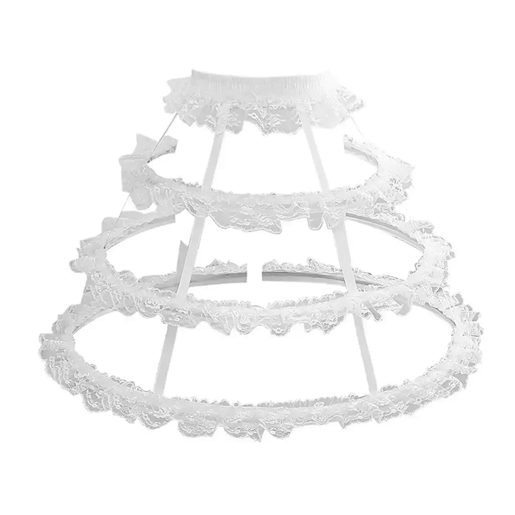 Lolita 3 Hoop Hollow Out Cage Petticoat Skirt Steel Boned Wedding Bride Vintage Underskirt Ruffles Lace Bustle Crinoline
Lolita 3 Hoop Hollow Out Cage Petticoat Skirt Steel Boned Wedding Bride Vintage Underskirt Ruffles Lace Bustle Crinoline