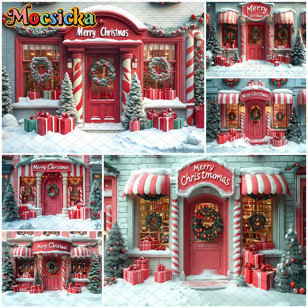 Mocsicka Merry Christmas Photography Backdrop Winter Snow Xmas Tree Candy Store Decor Kids Family Holiday Party Photo Background
Mocsicka Merry Christmas Photography Backdrop Winter Snow Xmas Tree Candy Store Decor Kids Family Holiday Party Photo Background
