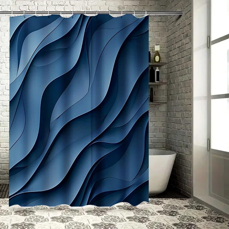 Blue Waves Shower Curtain, Modern Bathroom Decorative Waterproof Fabric, Home Bath Accessories High Quality Customizable Size (6
Blue Waves Shower Curtain, Modern Bathroom Decorative Waterproof Fabric, Home Bath Accessories High Quality Customizable Size (6