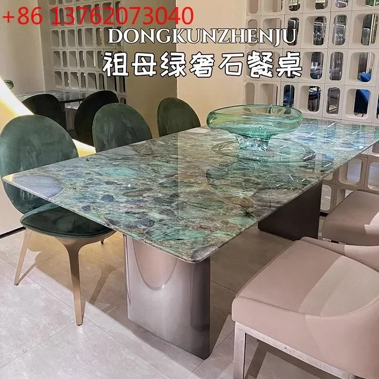 Household marble dining table Italian minimalist high-end villa designer rectangular dining table
Household marble dining table Italian minimalist high-end villa designer rectangular dining table